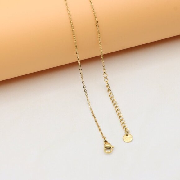 "Yellow Heart Pendant Necklace with Dangle Charm – Chic & Stylish Look, XPNL0365 - Picture 14 of 14